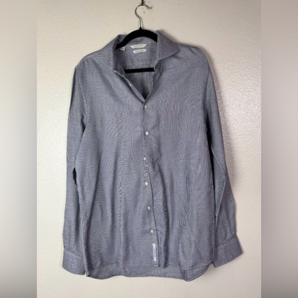 Suitsupply Egyptian Cotton Canclini Dress Shirt 41-7 16L Long sleeve Geometric